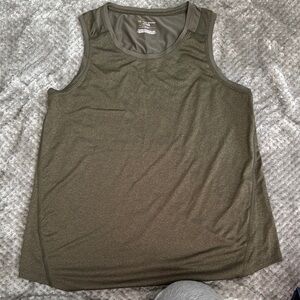 Tek Gear Drytek Olive Green Sleeveless Tank Women's Top large